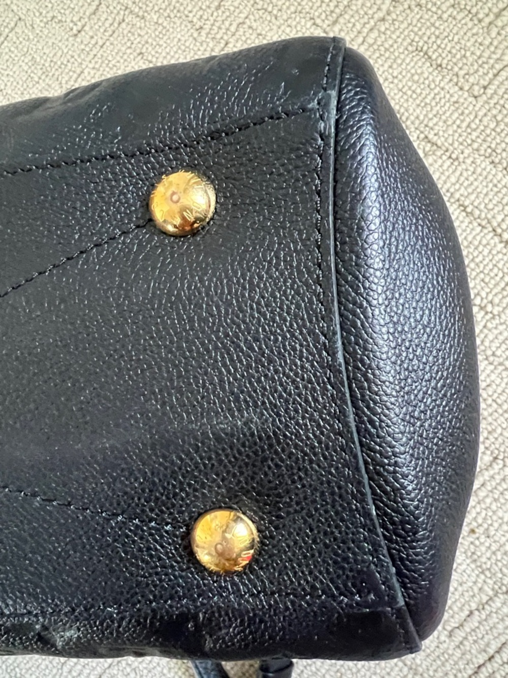 Louis Vuitton Montaige Black MM Empreint Noir Black Tote Bag - Picture 14 of 16